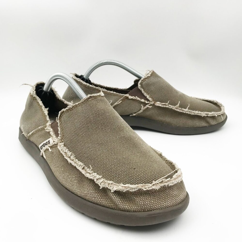 CROCS Tan Loafers Comfortable Slip-On Design